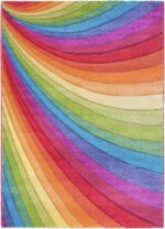 SrS Rugs® Candy Rainbow Rug - for Living Room, Lounge, Hallway, Kids Room, Playroom, Nursery - Boys & Girls - Hippy - Pride - Brighten Your Home (Rainbow, 160cm x 220cm)