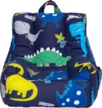 Ready Steady Bed Kids Bean Bag Chair With Footstool | Child Play Safe Soft Seat Playroom Sofa | Ergonomically Designed Toddler Armchair | Comfy Children Furniture (Dino Dark) - Image 7