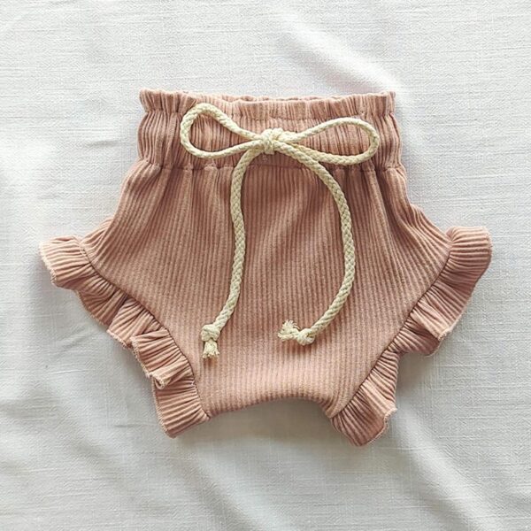 JEATHA Baby Girls Bloomers High Waist Ruffle Knickers Crotchet Knit Baby Shorts Summer Underwear - Image 2