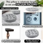 Jerify Round Floor Pillows Cushions 22 x 22 Inch Meditation Floor Pillow Large Floor Pillow for Kids Adults Meditation Cushion Large Pillows for Floor Seating Gift for Christmas (Light Gray,12 Pcs) - Image 4