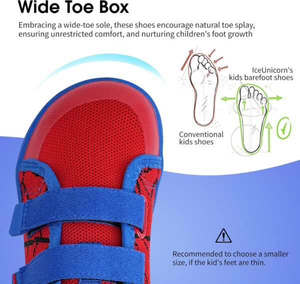 Kids Wide Barefoot Shoes Boys Girls Minimalist School Walking Shoes Trail Running Shoes Walking Sneaker - Image 2