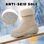 MK MATT KEELY Baby Shoes Boys Girls Winter Warm Sock Shoes Toddlers Thick Pre Walkers Shoes with Anti-Slip Rubber Sole - Image 3
