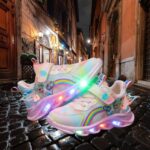 Vorkhuaeri Princess Sneakers for Girls Kids Trainers Light Up Shoes Dress Up Elsashoes Baby Toddler Sneakers Birthday Xmas - Image 3