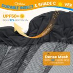 Orzbow Universal Baby Mosquito Net & Buggy Sun Shade with UPF50+,Breathable Pram Net Cover with Two-way Zipper & Adjustable Stroller Sun Cover with Bag for Pushchair,Car Seat & Carrycot (Black) - Image 2