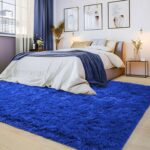 Ailyei 8x10 Large Area Rugs for Living Room, Ultra Soft Royal Blue Big Shag Rug for Bedroom Nursery, Modern Fluffy Plush Carpet for Girls Boys Kids Room Dorm Home Decor, Upgrade Non-Slip - Image 2