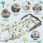 Baby Lounger, Foldable Portable Infant Lounger, Baby Nest Cover, Suitable for 0-24 Months Newborn Baby Lounger,Home Travel Dual-Purpose Baby Nest（Blue Dinosaur） - Image 4