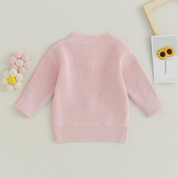 FeMereina Baby Girl Winter Clothes Letter Embroidery Knit Sweater Sister Matching Outfits - Image 2