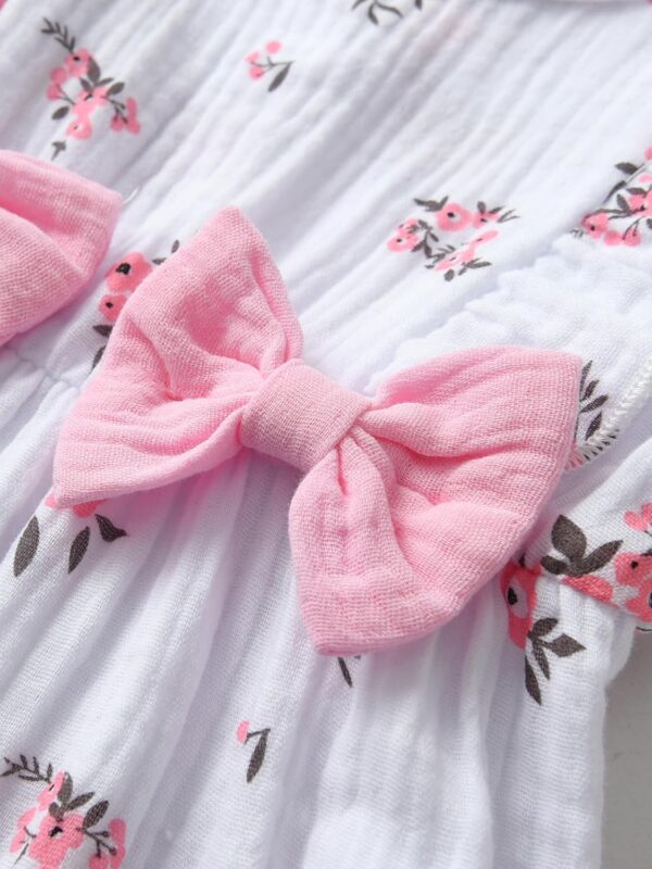 Kumsolu Newborn Baby Girl Romper Long Sleeve Infant Floral Print Bodysuit Onesie Jumpsuit - Image 3