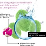 waschies Kids Washing Pads for Babies and Children, for Cleaning Only with Water, Reusable, Skin-Friendly, Super Soft, Made in Germany, Pink, Set of 2 - Image 3