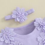 ZZLBUF Newborn Infant Baby Girl Fall Clothes Set Flower Lace Long Sleeve Tutu Romper Dress Headband 2Pcs Outfits - Image 4