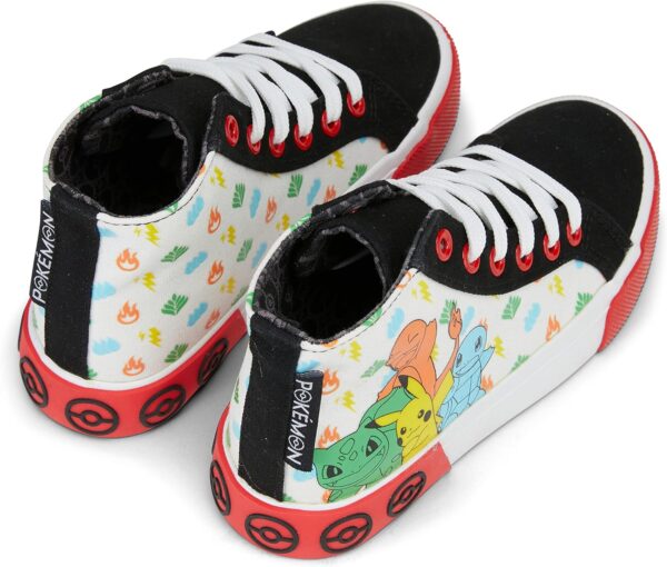 Pokemon Boys Pikachu Athletic Sneakers - Boys Pikachu High Top Shoes - Pikachu Charmander Bulbasaur High Top Lace Up Sneakers - Image 6