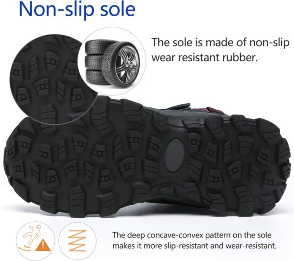 ZYLDK Kids Walking Hiking Boots Lightweigh Winter Warm Snow Non-Slip Outdoor Climbing Shoes - Image 5