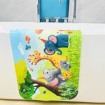 Non-Slip Bath Mat for Toddlers, Cartoon Anti-Slip Bathtub Mat, Safe and Fun Kids Tub Mat, Baby Shower Mat with Cute Design,Perfect for Bathtubs, Showers and Bathroom (Jungle Animals) - Image 7