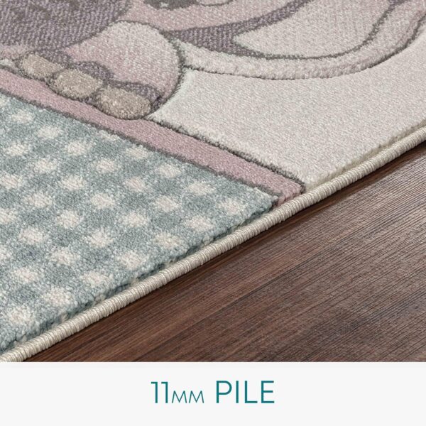 Livabliss Safari Kids Rug - Childrens Rugs for Bedroom 160x213 cm, Kids Carpet for Girls & Boys Bedroom, Playroom and Nursery Rugs, Baby Rug for Girl or Boy Room, White, Grey and Beige - Image 5