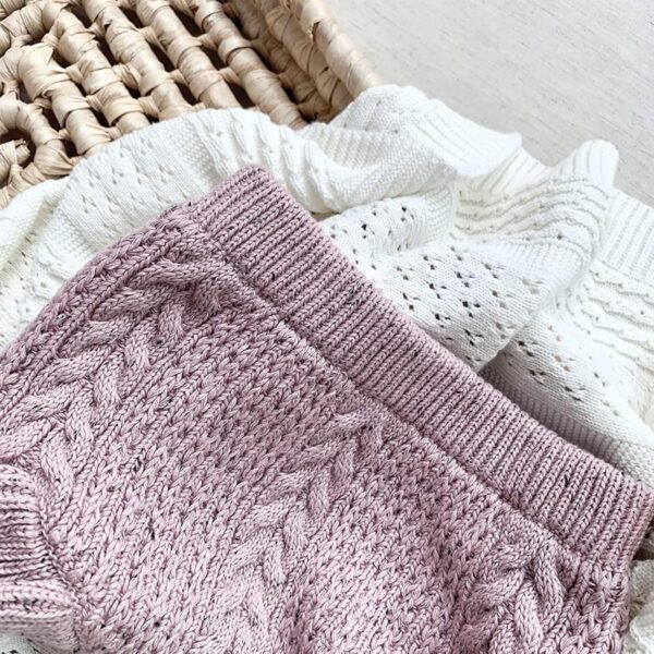 Choomomo Infant Baby Girls Shorts Ruffles Crochet Knit Bloomers Panties Underwear for Homewear - Image 3