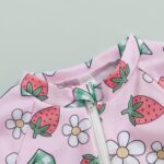 BYUSBAYA Toddler Baby Boy Girl Swimsuit One-Piece Zipper Short Sleeve Rash Guard Summer Sun Protection Beach Swimwear Bathing Suit - Image 4