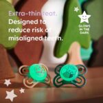 MAM Perfect Night Soothers 2-6 Months (Pack of 2), Thinner and Softer Baby Soother, Glow in the Dark Soother with Self Sterilising Travel Case, Newborn Essentials, White (Designs May Vary) - Image 3