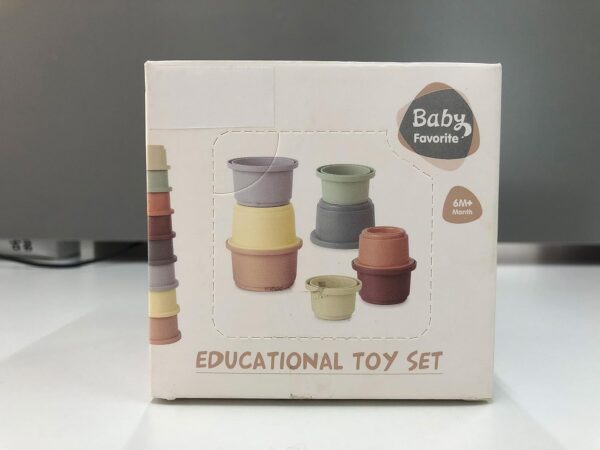 Norkbeng Baby Stacking Cups for 6 12 18 Months, 8 Pieces Rainbow Stacker Tower Bath Toy Sand Toy Rabbit Nesting Cups, Montessori Stacking Game Educational Gift for 1 2 3 Years Old Boys Girls - Image 10