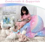 COMAX Unicorn Bean Bag Chairs for Kids 8-12, Large Kid Beanbag Chair with Filler, Big Toddler Lazy Floor Stuffed Couch Sofa for Girls Boys, Glowing Rainbow - Image 6