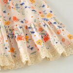 Geagodelia Toddler Baby Girl Summer Lace Dress Fly Sleeve Bowknot Flowy Dresses Boho Floral Sundress Cute Princess Dress 1-5 Years - Image 6