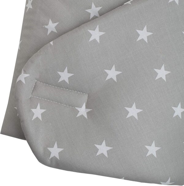 Medi Partners Swaddling Blanket Pillow 100% Cotton 75x75cm Sleeping Bag Double Sided Soft All Year Round Multifunctional Anti-Allergic Babies (Blue Teddy) - Image 6