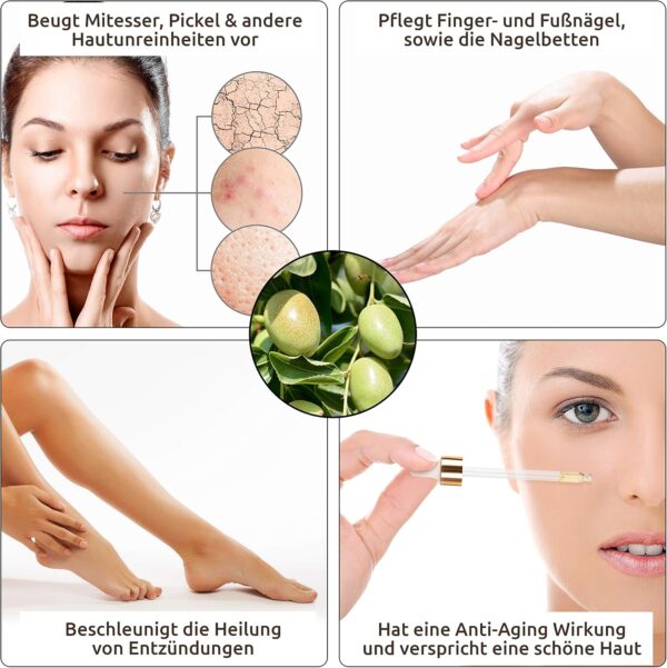 R&M Jojoba Oil - 100% Organic Cold Pressed Jojoba Oil for Face, Body, Hair And More - Beautiful Skin, A Pure Face & Shiny, Strong Hair - Fair Trade 100ml Pump Bottle - Image 3