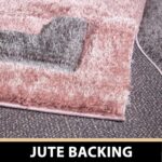 renoazul® Shaggy Washable High Pile Bordered Rug, 160 x 230 cm, Trani Pink, Shaggy Area Rug for Baby Room, Nursery or Kids Room - Image 4