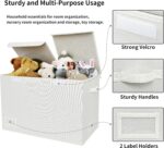 GRANNY SAYS Extra Large Storage Box, Pack of 1 Toy Storage Box, Foldable Storage Box with Lid, Toy Baskets for Kids, Toy Chest White Storage Box for Organising Baby Child's Living Room Toys and Stuff - Image 3
