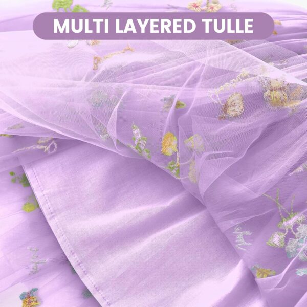 JiAmy Baby Girl Dress Sleeveless Tulle Floral Dresses Toddler Birthday Wedding Princess Party Sundresses for Girls 6 Months-4 Years - Image 5