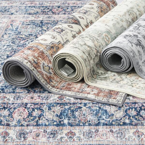 Fondream Rugs Living Room 120x170 cm Machine Washable Rugs Anti Slip Area Rug Large Rug Soft Low Pile Bedroom Rugs for Nursery, Game Room, Office Luxury Decorative, Grey - Image 7