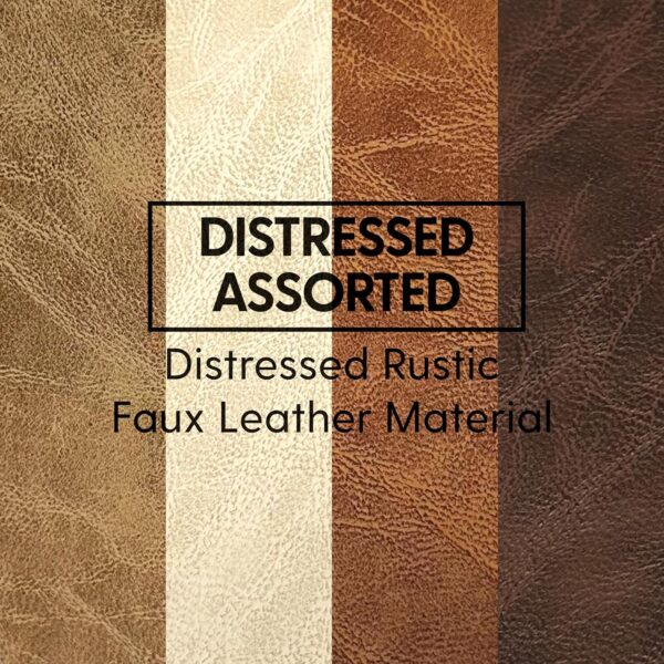 Factory Direct Partners Rustic Kid 15 inch Round Floor Cushions with Handles, Distressed Faux Leather, Flexible Seating for Home, Playroom, Montessori, Daycare, Classroom (4-Piece), 12223-DA - Image 9