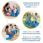 ECR4Kids Wave Seat, 14in - 15.1in Seat Height, Perch Stool, Blue, 2-Pack - Image 5