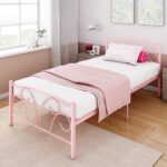 Panana Modern Stable 3FT Single Metal Bed Frame Children Kids Bedroom (Pink 3FT Bed Frame) - Image 2