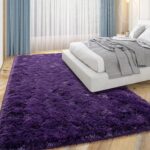 Przemy Dark Purple Area Rug for Bedroom, 4x6 Feet Fluffy Shaggy Rugs for Living Room, Super Soft Fuzzy Carpet Rug for Kids Girls Room Dorm Nursery Indoor Home Decor - Image 3