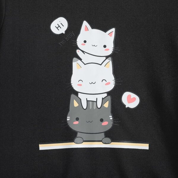 Xumplo Girls Long Sleeve Jumper Clothes Tween Girl Black Cat Sweatshirt Teen Girl Crew Neck Casual Pullover - Image 6