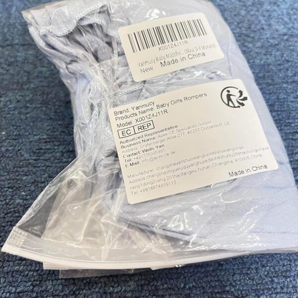 Yanmucy Baby Girls Cotton Rompers Newborn Toddler Ruffle Sleeveless Backless Bodysuit with Headband Summer Baby Overall Outfits 0-18 Months - Image 11