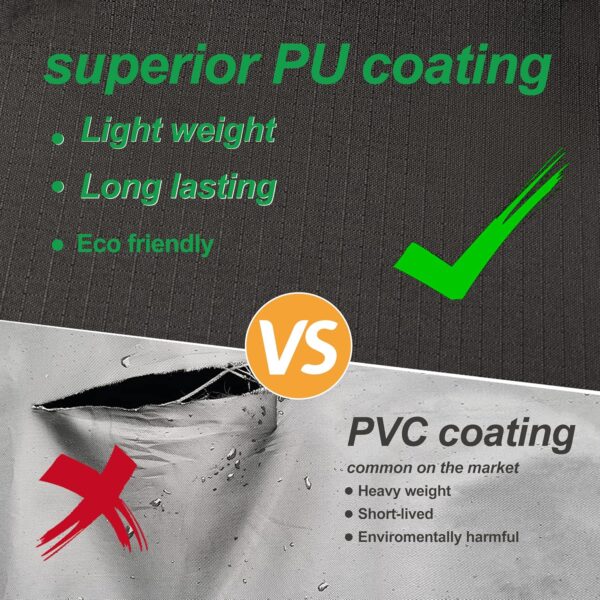 F&J Outdoors Garden Chair Covers Waterproof UV Resistant Windproof Heavy Duty Durable Outdoor Chair Covers Dining Chair Adirondack Chair Cover, Grey, 84x86x65/82cm - Image 4