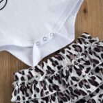 Newborn Infant Baby Girl Clothes Romper Shorts Set Summer Short Sleeve and Bloomers Shorts Headband Infant Outfit Set - Image 4