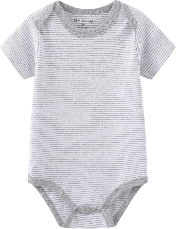 Kiddiezoom Baby Bodysuits Pants Infant Onesie Clothes Set Outfits Boy Girl Cotton Caps Scratch Mitten Set - Image 3