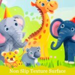 Non-Slip Bath Mat for Toddlers, Cartoon Anti-Slip Bathtub Mat, Safe and Fun Kids Tub Mat, Baby Shower Mat with Cute Design,Perfect for Bathtubs, Showers and Bathroom (Jungle Animals) - Image 5