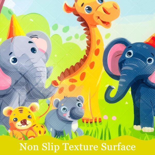 Non-Slip Bath Mat for Toddlers, Cartoon Anti-Slip Bathtub Mat, Safe and Fun Kids Tub Mat, Baby Shower Mat with Cute Design,Perfect for Bathtubs, Showers and Bathroom (Jungle Animals) - Image 5