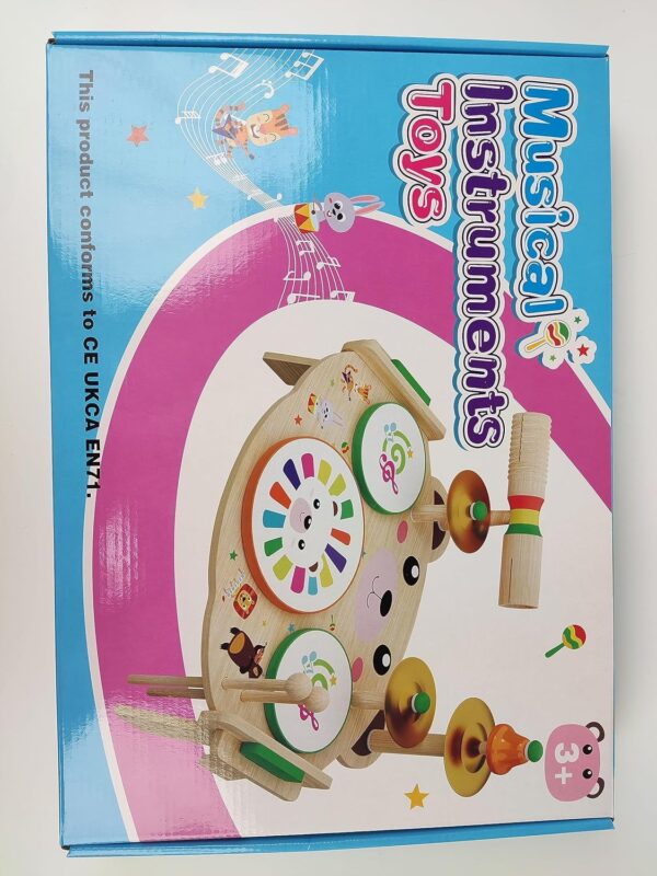 Subtail Kids Drum Kit - Musical Instruments for 2-4 Year Old Boys & Girls - Wooden Baby Drum Set - Toddler Toys & 1st Birthday Gifts, HW00793 - Image 8