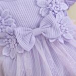 ZZLBUF Newborn Infant Baby Girl Fall Clothes Set Flower Lace Long Sleeve Tutu Romper Dress Headband 2Pcs Outfits - Image 6