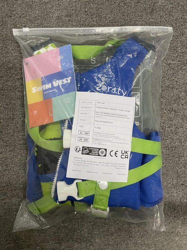 Zeraty Kids Swim Vest Float Jacket for Toddlers with Adjustable Strap for Boys Girls Age 2-9+ Years/36-88Lbs - Image 3