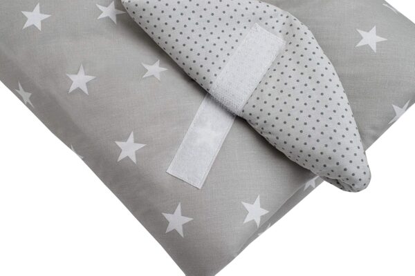Medi Partners Swaddling Blanket Pillow 100% Cotton 75x75cm Sleeping Bag Double Sided Soft All Year Round Multifunctional Anti-Allergic Babies (Blue Teddy) - Image 5