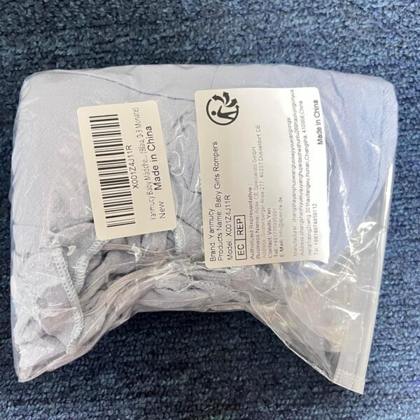 Yanmucy Baby Girls Cotton Rompers Newborn Toddler Ruffle Sleeveless Backless Bodysuit with Headband Summer Baby Overall Outfits 0-18 Months - Image 9