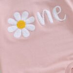 MAHUAOYIXI Newborn Baby Girls First Birthday Outfits Letter Floral Strawberry Embroidery Romper Long Sleeve Bodysuits Toddler Infant Girls Clothes Birthday Gift For Baby Girl - Image 5
