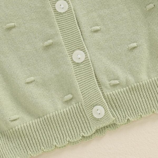 MAHUAOYIXI Infant Baby Girl Warm Clothes Long Sleeve Solid Color Cardigan Coat Knit Sweater Jumper Sweatshirt Winter Knitted Pullover Chunky Knitwear Outfits for Little Girl - Image 6