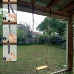 KINSPORY Wooden Swing, Wooden Tree Swing for Kid, Toddler Tree Swing Set, Wooden Swing Seat for Outdoor Porch Patio Garden Playgroud, Comes with Adjustable Nylon Rope and Tree Hanging Straps Kit - Image 5