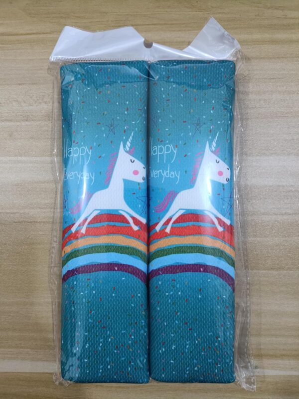 2 Pcs Unicorn Car Safety Seat Belt Shoulder Pads - Cartoon Design Auto's Comfort Seat Belt Harness Cover Pads for Child Kids Toddlers Baby - Image 7